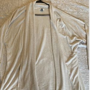 Cream Open Front Cardigan